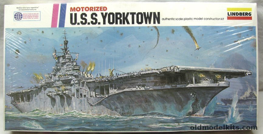 Lindberg 1/525 USS Yorktown Motorized Aircraft Carrier - Essex Class, 760M plastic model kit